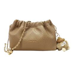 Nanfeng Chio2nd Coffee Elf Bucket Bag 2024 New Chain Bag Women's Textured Single Shoulder Crossbody Bag