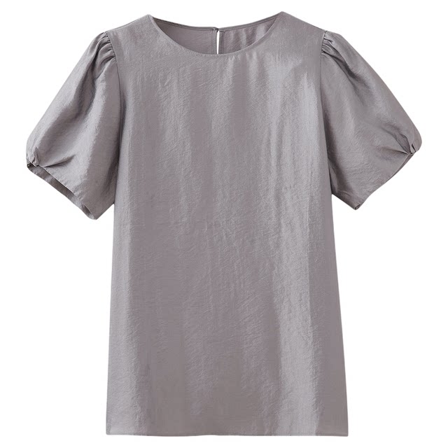 Shuiyunjian bud sleeve chiffon shirt women's extremely short sleeve top loose urban rubbing power lightplace workplace 2026 summer