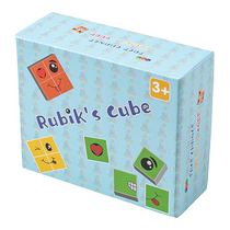 Childrens recess game face-changing Rubiks Cube with bell puzzle smiling face building blocks parent-child interactive educational toy 2368