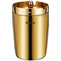 304 Stainless Steel Ashtrays Advanced Sensation On-board Anti Fly Ash with lid Home Living room Creative personality Custom Cigarette Punch