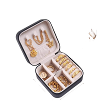 Portable jewelry box storage box earrings earrings hand jewelry necklace ring exquisite mini new box 824