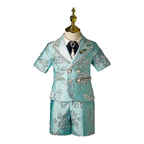Childrens suit suit 2024 new high-end boys dress piano performance clothing catwalk small suit performance clothing