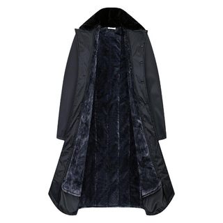 Verlängerter und dicker militärmantel aus baumwolle