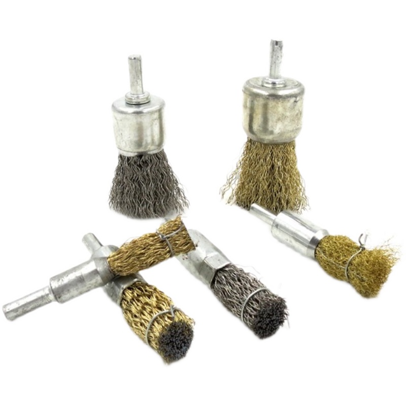 Wire brush head bowl type parallel polishing head rust removal tool