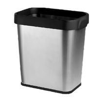 Ou Runzhe stainless steel pressure ring lidless trash can kitchen dry and wet classification bucket bathroom living room cleaning bucket