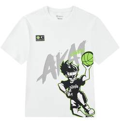 China Jordan Boys Short Sleeve Children's Summer Clothes 2024 New Big Children's Round Neck Top Boys Thin Sports T-Shirt