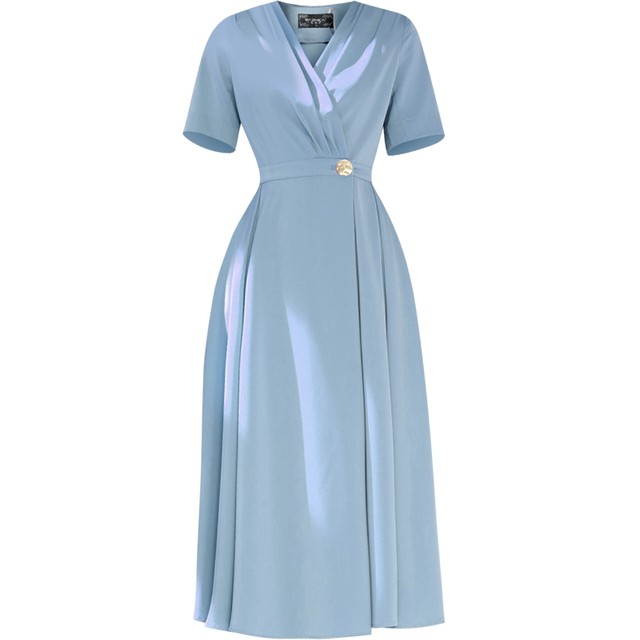 Gentle and mature style retro small fragrance tea break dress