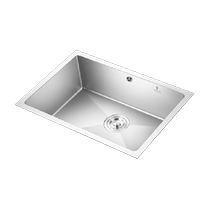 Oulin stainless steel sink single sink package imitation handmade basin single sink vegetable basin kitchen under counter basin single sink package