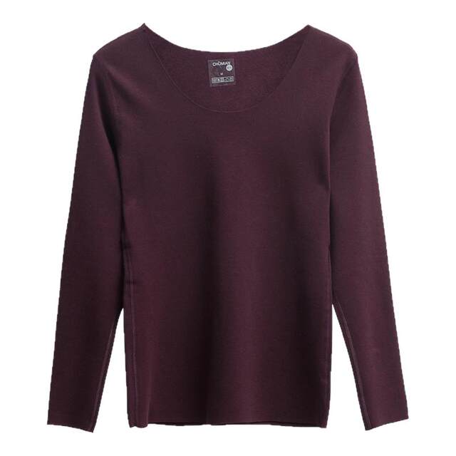 Comfortable and thermal underwear for body shaping, women's velvet heating and tight-fitting large size slimming bottoming top