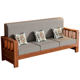 Fully solid wood sofa three-person combination new Chinese bench