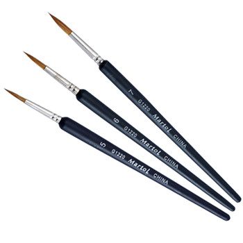 G1220 Marley Brand Wolf Hair Liner Brush Set for Watercolor and Gouache, Fine Detail Brushes, Hand-Drawing Outline Brushes, Small Brushes, Fine Detail Brushes, Watercolor Brushes, Large, Medium, and Small Sizes for Art Hand-Drawing