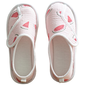 Gauze confinement shoes postpartum summer ບາງ breathable breathable non-slip confinement slippers ຖົງຂອງແມ່ຍິງ heel ຕ່ໍາສຸດພາກຮຽນ spring ແລະເກີບຝ້າຍດູໃບໄມ້ລົ່ນ