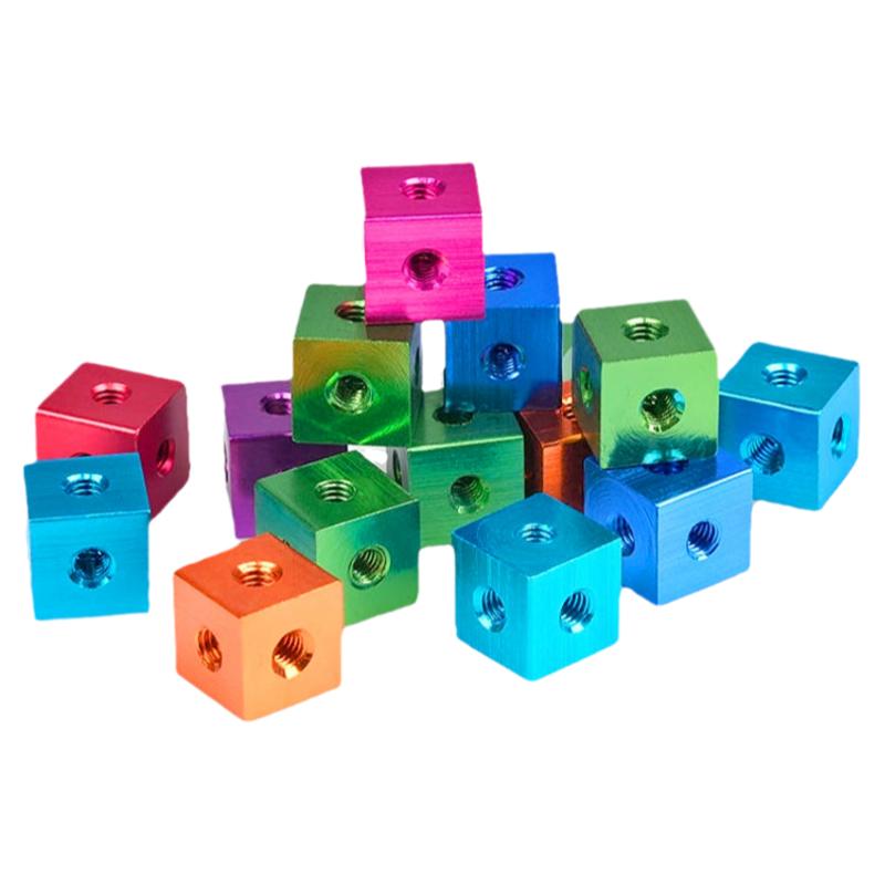 M3-10 color aluminum alloy six-sided nut three-way square acrylic plate chassis fixed connection accessories