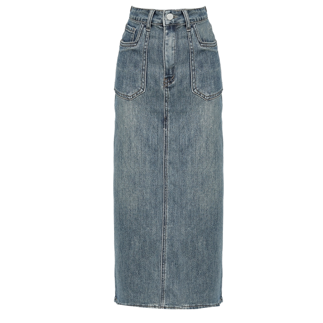 DPLAY spring versatile denim skirt