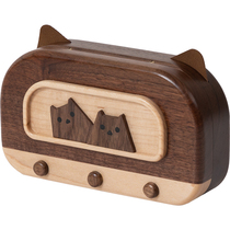 Fanhan solid wood cute jewelry box portable small girl princess jewelry box necklace earrings jewelry storage box