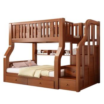 All solid wood multifunctional children's bunk bed
