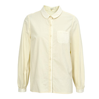 Famecoco原创法式极简衬衫小翻领通勤百搭长袖秋季新款FAC6BH014