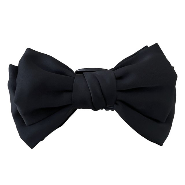 High-end black bow gripper for women