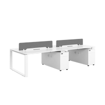Jieao K12 office desk and chair combination office staff table for four or six people simple modern screen staff table