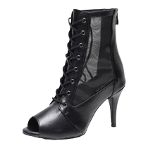 Modern dance jazz boots high-top dance shoes female jazz shoes heels jazz dance special high-heeled shoes European and American sandals