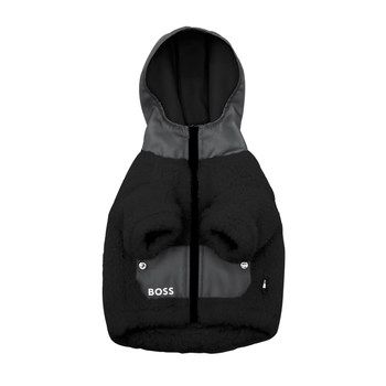 Boss genuine pet fleece jacket dog autumn and winter warm hooded jacket 2025 autumn and winter new pet clothing