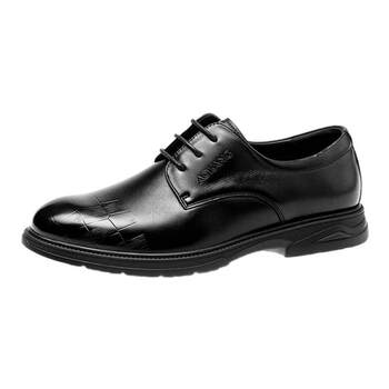 Aokang men's summer commuting business formal leather soft sole comfortable lace up leather shoes