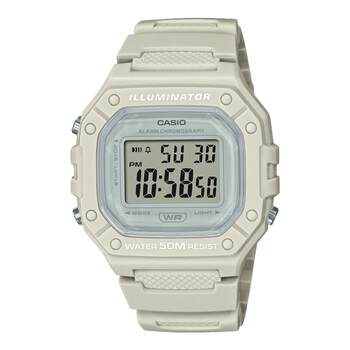 Casio student watch women's retro small square children's electronic watch sports waterproof men's w-218hc-8a