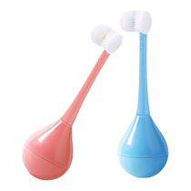 Children on three sides toothbrushing toothpaste toothbrushing baby soft hair 0 to 3-6 1-12 year old child changing tooth period u type 3d