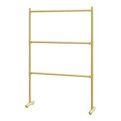 Nordic ງ່າຍດາຍ double-layer clothes store rack floor-standing clothes thickened double-rod folding clothes rod floor-standing lifting clothes rack