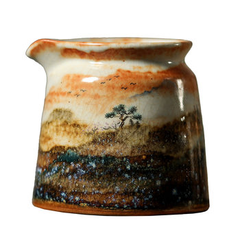 Muyan stoneware ຊາ utensil jingdezhen ມື painted ຈອກ shine