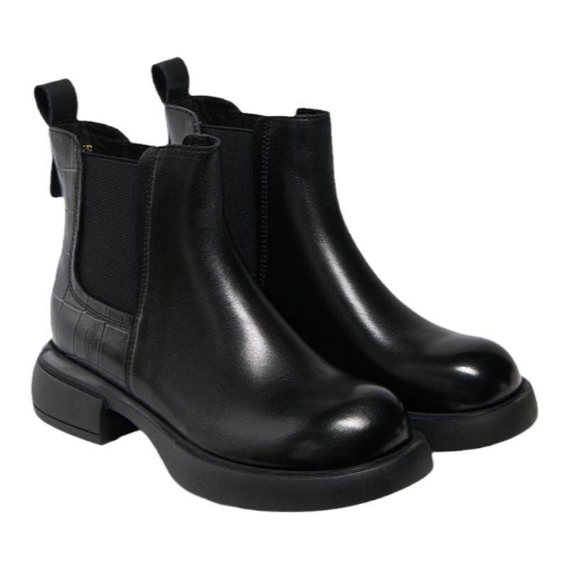 Thick sole boots for women short boots retro chimney boots