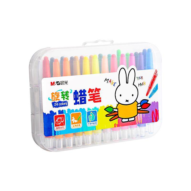M&G's safe and non-toxic spinning crayon won't easily dirty your hands