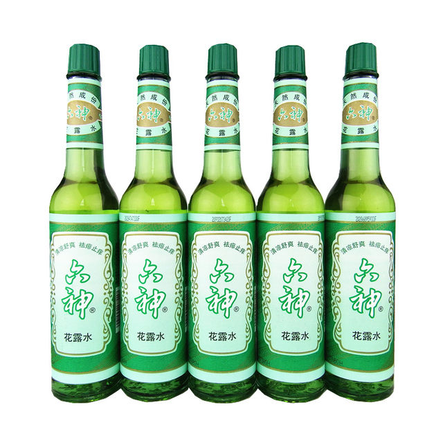 Liushen toilet water 195ml*5 bottles, cool, refreshing, soothing, anti-itching, deodorizing in summer, classic old-fashioned glass bottle