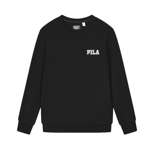 Plus velvet | FILA official pullover sweatshirt men's loose classic round neck casual knitted long-sleeved bottoming top