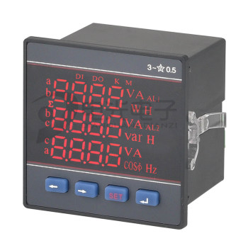 Three-phase multifunctional power meter electric and optoelectronic meter
