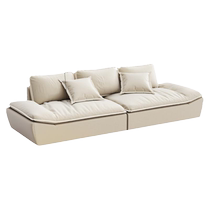 Italian cream style sailing sofa small apartment living room straight line fabric sofa apartment modern simple double sofa