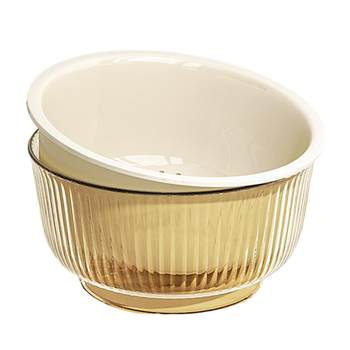 Jiabangshou creamy style double fruit and vegetable drain basket