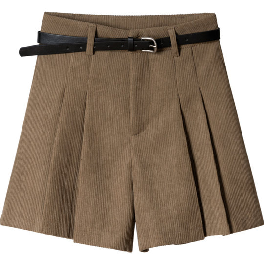 Универсальные повседневные шорты с высокой талией и плиссированные брюки-кюлоты