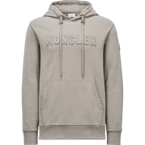 Moncler Sweat à capuche en molleton de coton avec logo pour hommes