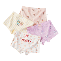 Childrens underwear girls triangle pure cotton small and medium-sized childrens boxer baby shorts little girls shorts 100% non-pinching pure cotton