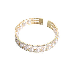 Ins ອິນເຕີເນັດສະເຫຼີມສະຫຼອງ elegant retro pearl bracelet ເປີດສາຍແຂນຄົນອັບເດດ: ງ່າຍດາຍ versatile ເຄື່ອງປະດັບມືລະດັບສູງ