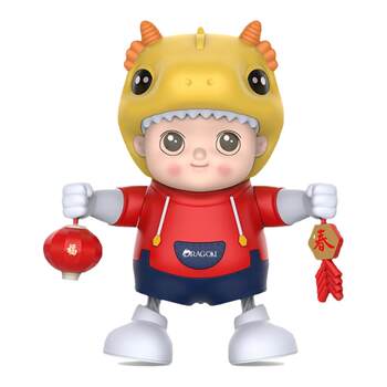 New year's eve dancing dragon toy luminous robot