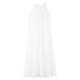 Maven Lin White Tea Lyocell Resort Style Halter Dress ແມ່ຍິງແບບງ່າຍດາຍໂບໂບອີນໂບໄຮເດຣດ Suspender Dress