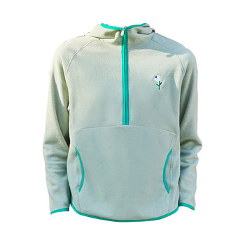 Yli semi-zippered fleece hooded sweatshirt stand collar loose warm body sports casual jacket Yli semi-zippered fleece hooded sweatshirt stand collar loose warm body sports casual jacket