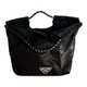 Japanese simple black embroidered nylon handbag large capacity tote bag cloth bag shoulder bag women's bag durable