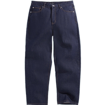 PEACEBIRD Mens Jeans 24 Autumn New Loose Washed Raw Cow Denim Top-stitched Retro Wear-Resistant Pants Trendy
