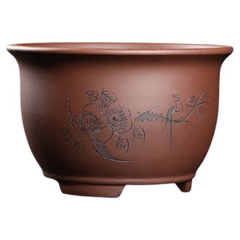 Purple sand large diameter clivia flower pot tree pot