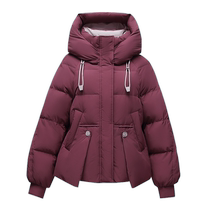 Duck Down Jacket Womens 2024 Autumn and Winter New Short Korean Style Fashion Hooded Thickened Warm Duck Down Jacket J
