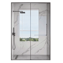 Strap with buffer toilet glass partition extremely narrow One-type extremely simple bath screen bathroom partition glass door integral bathroom