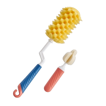 Rikang Bottle Brush Cleaning Brush Set Newborn Baby Special Sponge Nipple Brush Bottle Brush Cleaning Bottle Brush